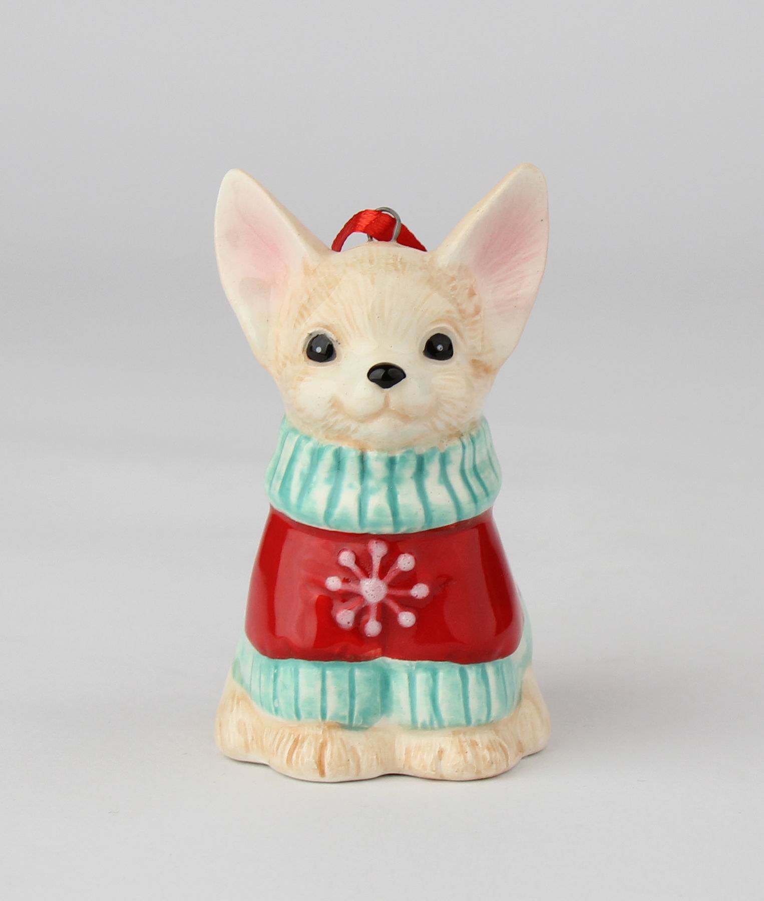 Ceramic Christmas Chihuahua Ornament Gift for Her Gift for Mom Kitchen Décor Dining Table Décor Gift for Dog Lover Pet