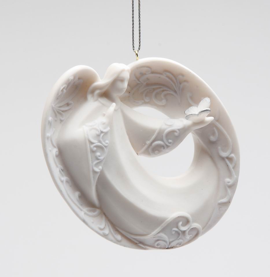 Ceramic Christmas Decor Angel With Butterfly Ornament Home Décor Religious Décor Religious Gift Church Décor Baptism