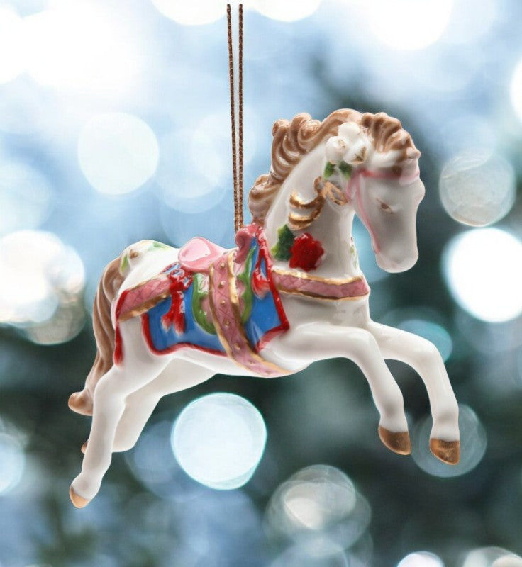 Ceramic Christmas Fantasia Horse Ornament Home Décor Gift for Her Mom Him Dad Christmas tree Décor Wall Decor - Holiday
