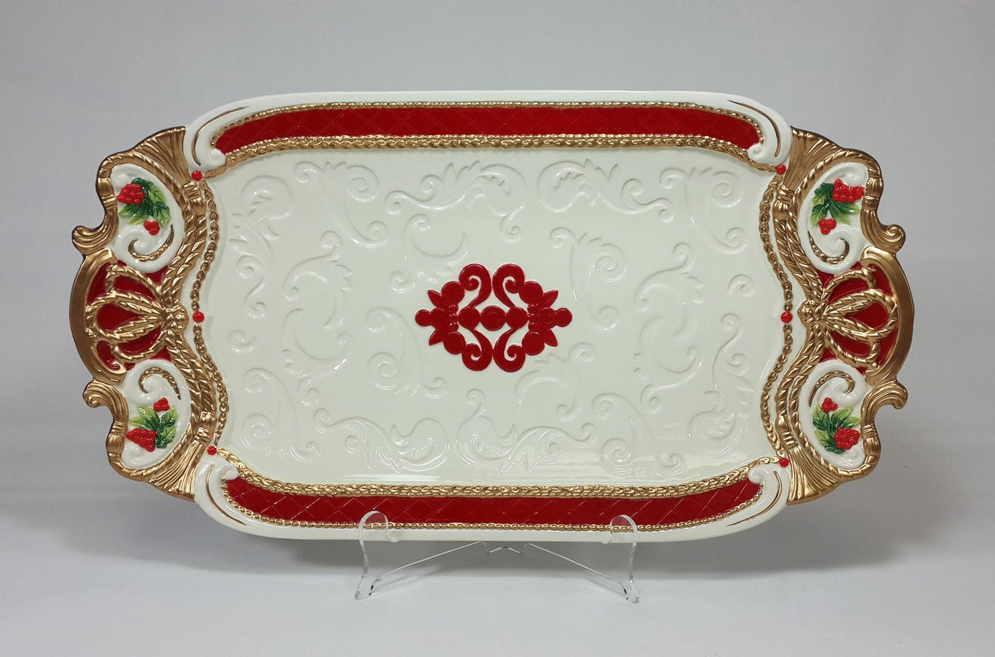 Ceramic Christmas Fantasia Platter Home Décor Gift for Her Gift for Mom Kitchen Décor Christmas Décor - Plates