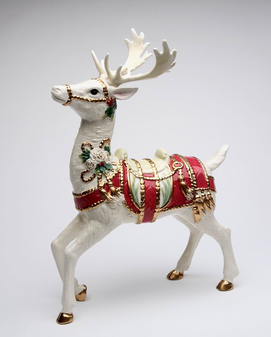 Ceramic Christmas Fantasia Standing Deer Home Décor Gift for Her Gift for Mom Kitchen Décor Christmas Décor - Figurine