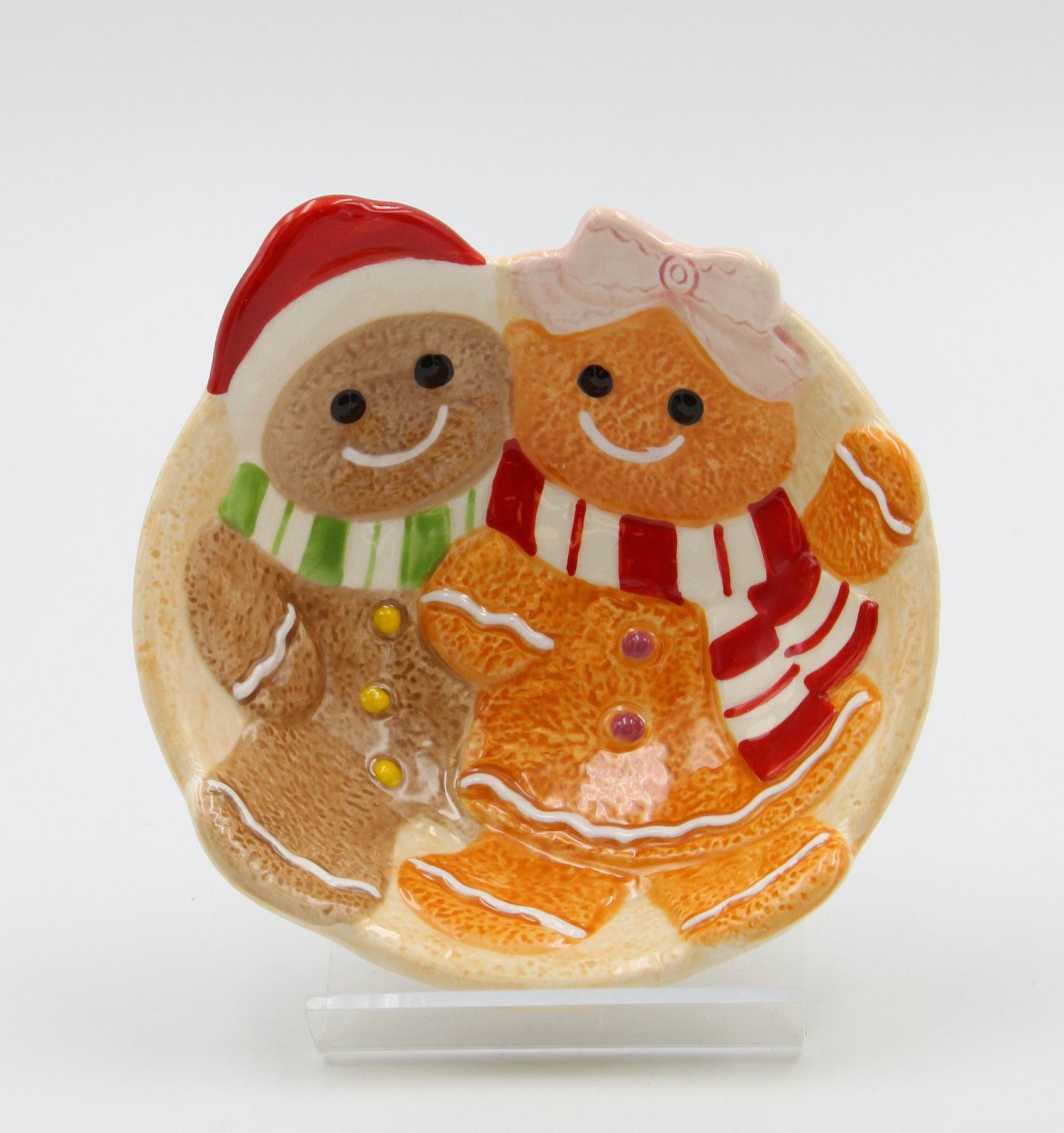 Ceramic Christmas Gingerbread Man Candy Bowl-Set Of 2 Home Décor Gift for Her Gift for Mom Kitchen Décor Christmas