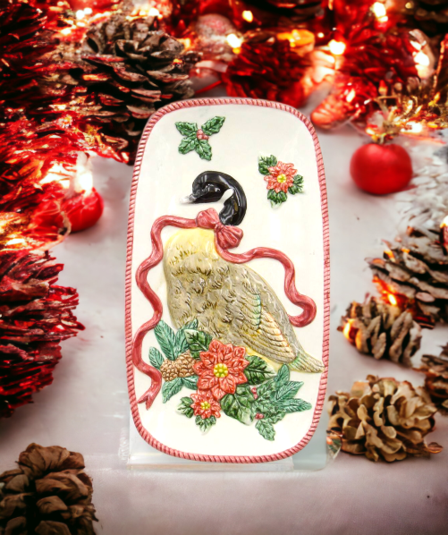 Ceramic Christmas Goose Spoon Rest Home Décor Gift for Her Gift for Mom Farmhouse Kitchen Décor Christmas Décor - spoon