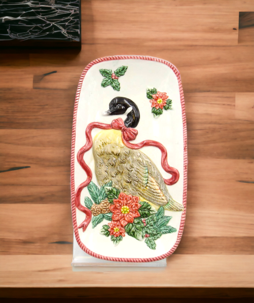 Ceramic Christmas Goose Spoon Rest Home Décor Gift for Her Gift for Mom Farmhouse Kitchen Décor Christmas Décor - spoon