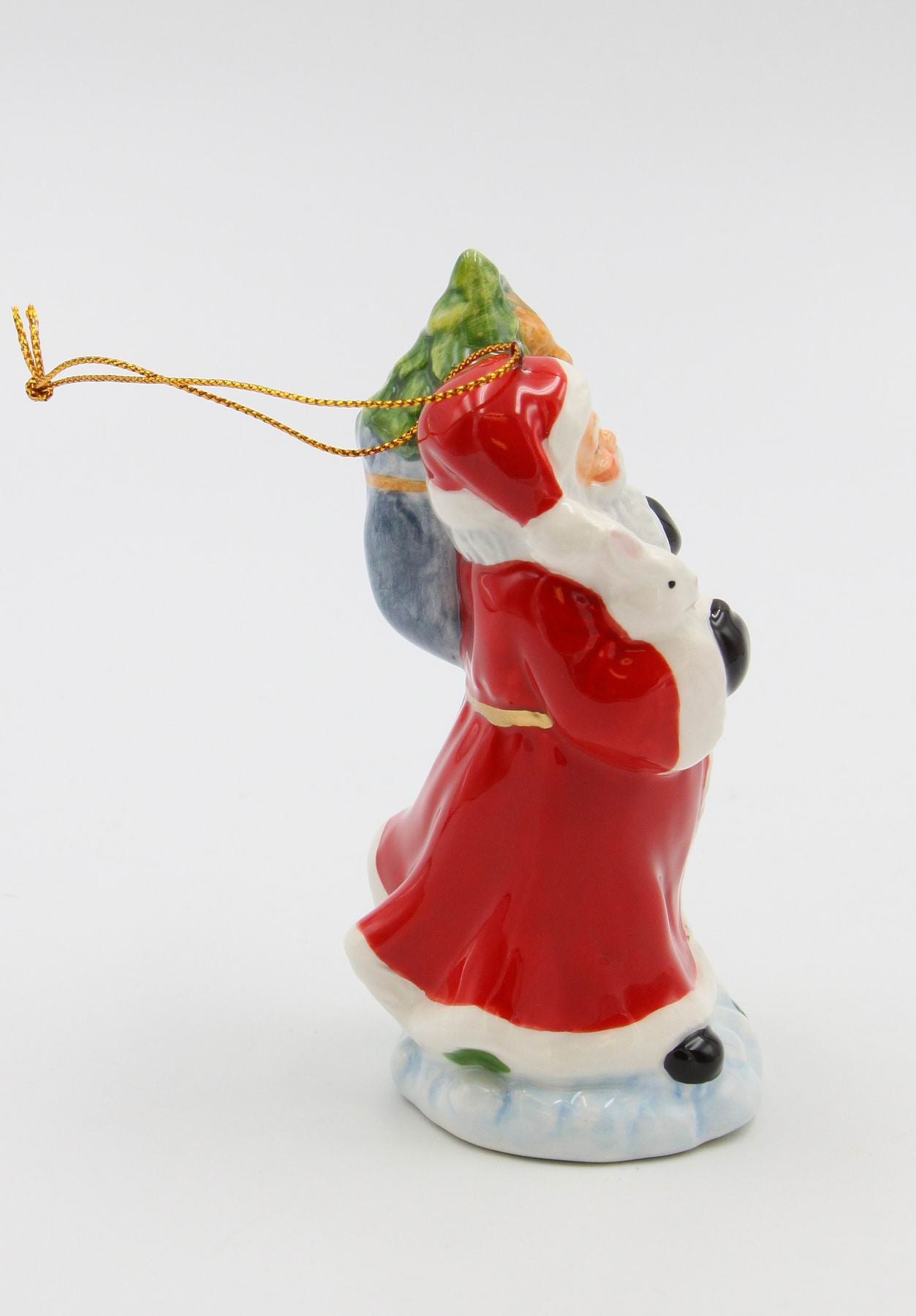 Ceramic Christmas Santa Carrying The Presents Ornament Home Décor Gift for Her Gift for Mom Kitchen Décor Christmas
