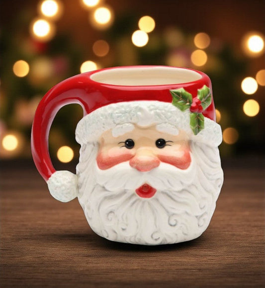 Ceramic Christmas Santa Claus Coffee Mug Home Décor Gift for Her Gift for Mom Kitchen Décor Christmas Décor - Mugs