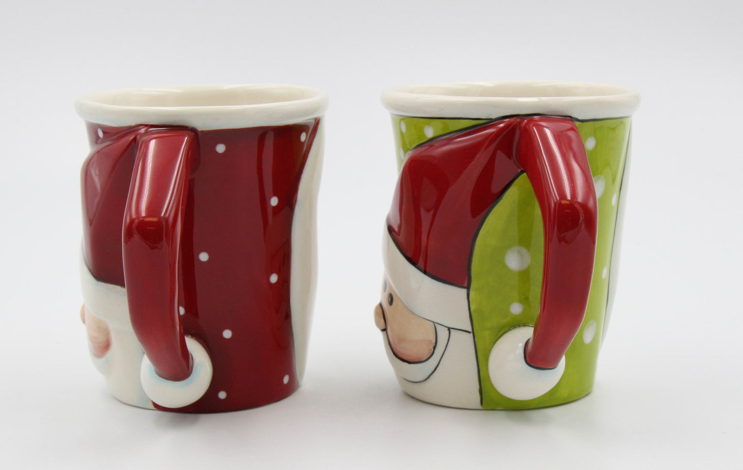 Ceramic Christmas Santa Mug (Set of 2) Home Décor Gift for Her Gift for Mom Kitchen Décor Christmas Décor - Mugs