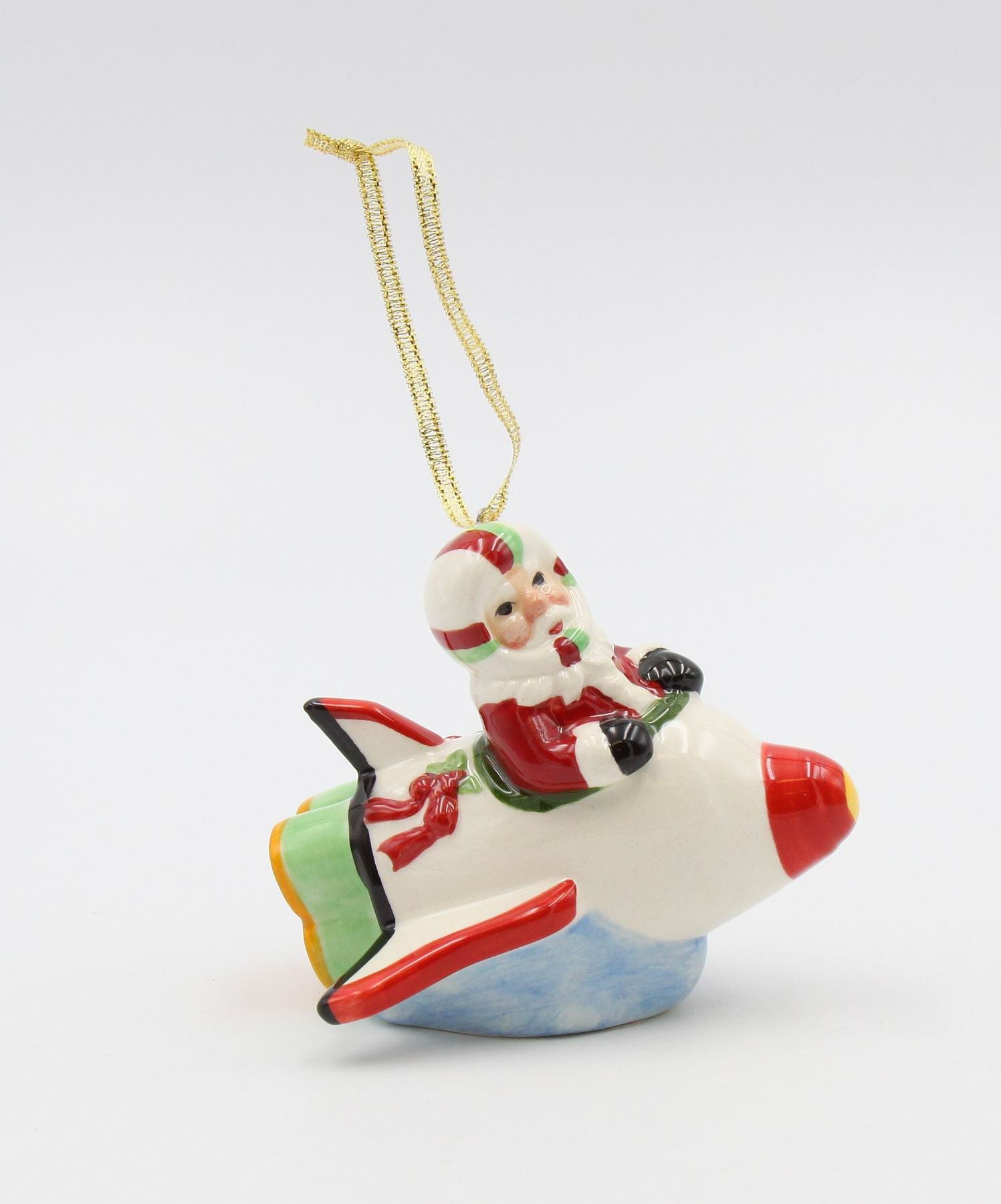 Ceramic Christmas Santa Rocket Ornament Home Décor Gift for Her Gift for Mom Kitchen Décor Christmas Décor - Holiday