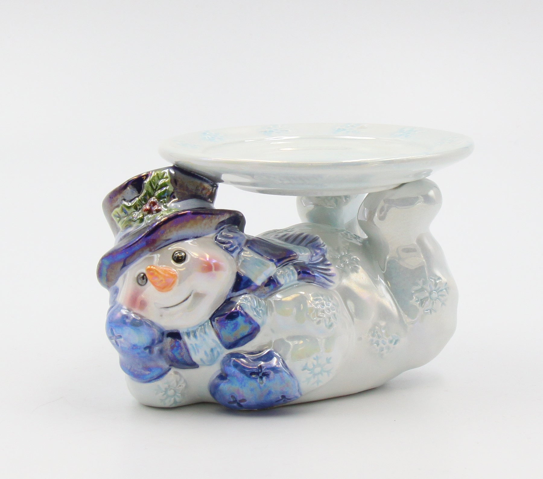 Ceramic Christmas Snowman Candle Holder Home Décor Gift for Her Gift for Mom Kitchen Décor Christmas Décor - Candle