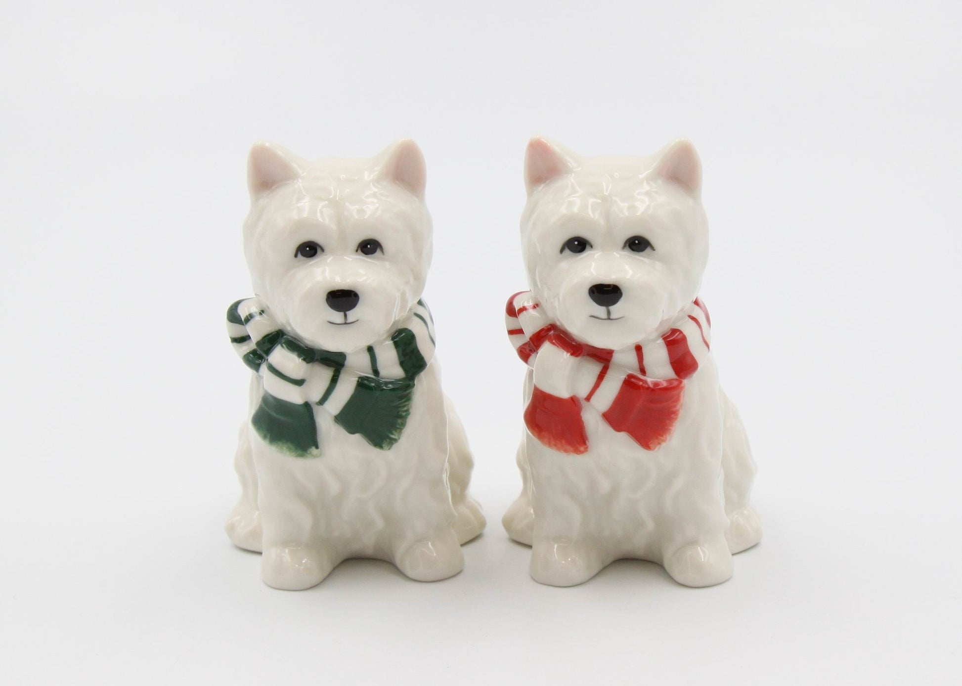 Ceramic Christmas Westie Dog Salt And Pepper Shaker Set Home Décor Gift for Her Gift for Mom Kitchen Décor Gift for Dog