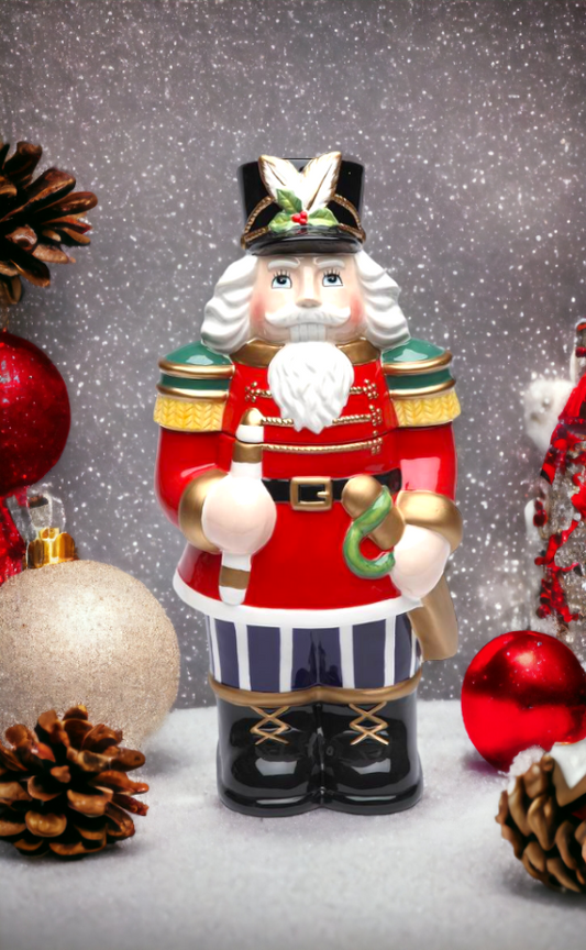 Ceramic Classic Nutcracker Cookie Jar Home Décor Gift for Her Gift for Mom Kitchen Décor Christmas Décor - Cookie Jars