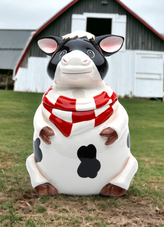 Ceramic Cow Candy Box Home Décor Gift for Her Gift for Mom Kitchen Décor Farmhouse Décor - candy jar