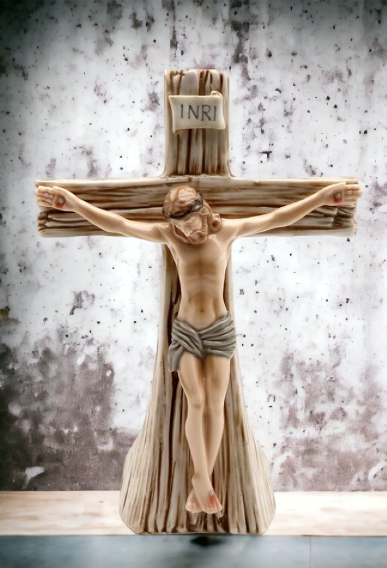 Ceramic Crucifix Tealight Holder (Candle NOT included) Home Décor Religious Décor Religious Gift Church Décor Baptism
