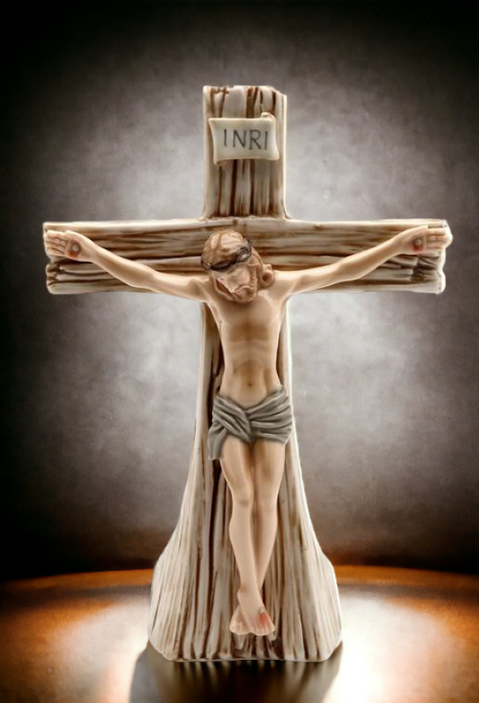 Ceramic Crucifix Tealight Holder (Candle NOT included) Home Décor Religious Décor Religious Gift Church Décor Baptism