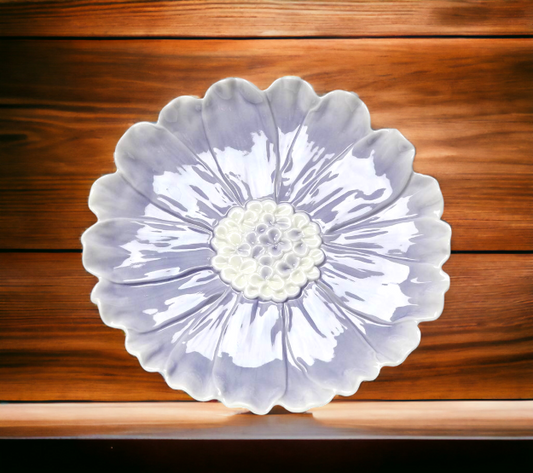 Ceramic Dahlia Flower Plates - Set Of 2 Home Décor Gift for Her Gift for Mom Nature Lover Décor Cottagecore Cafe Decor
