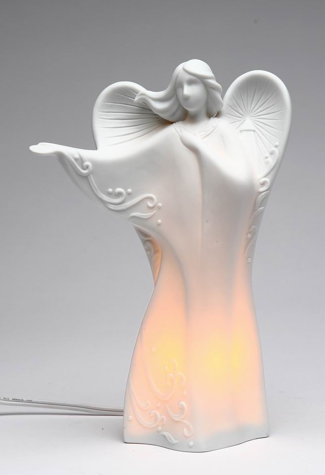 Ceramic Dancing Angel Night Light Home Décor Religious Décor Religious Gift Church Décor Baptism Gift - Night Lights &