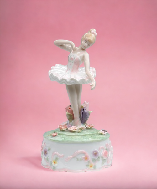 Ceramic Dancing Ballerina Music Box Home Décor Gift for Her Gift for Daughter Gift for Ballerina Dancer - Music box