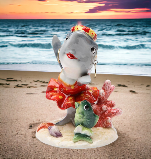 Ceramic Dancing Shark Figurine Gift for Dancer Gift for Her Gift for Mom Home Decor Shark Lover - Figurine