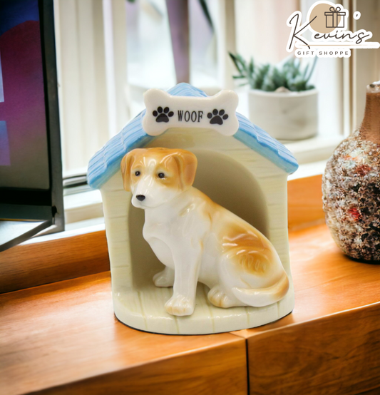 Ceramic Dog With Doghouse Salt And Pepper Shakers Home Décor Gift for Her Gift for Mom Kitchen Décor Dog Lover Gift Pet