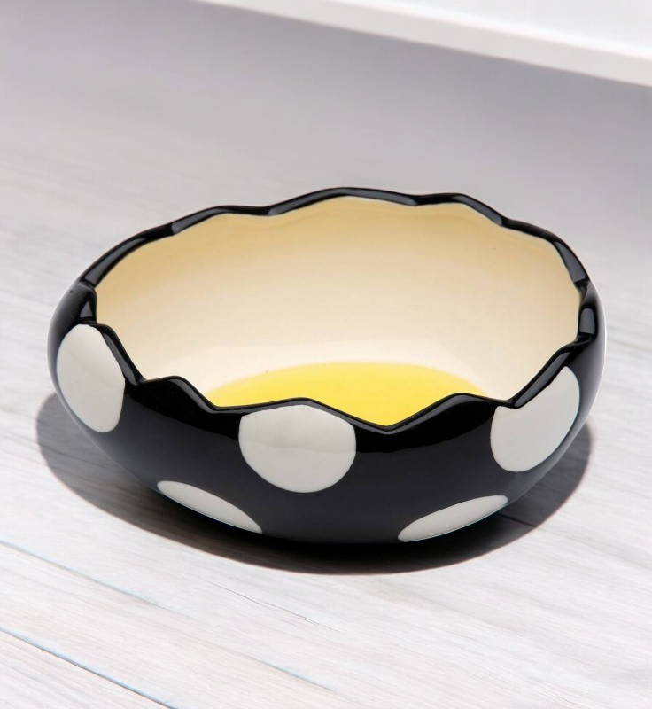 Ceramic Dollymama’s Egg Shaped Small Bowl Kitchen Decor Vanity Decor - Bowls