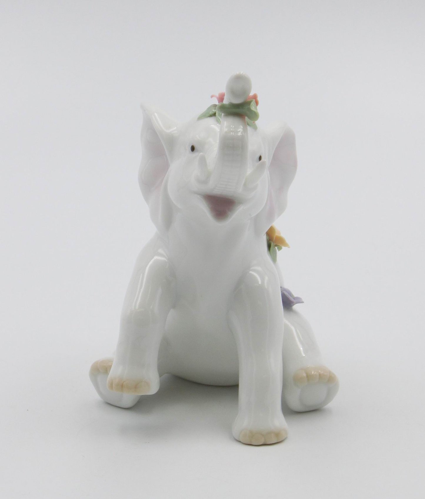 Ceramic Elephant with Flowers Figurine Home Décor Gift for Her Gift for Mom Bathroom Décor Vanity Décor Wedding Table