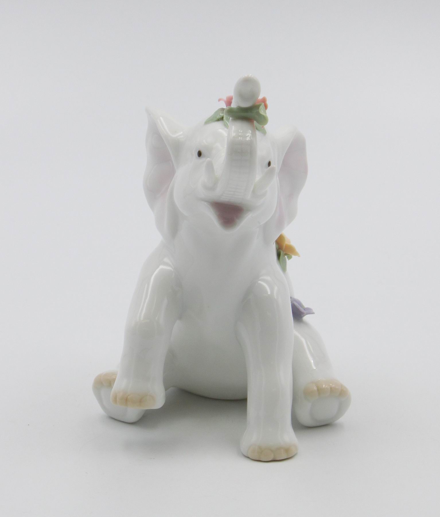Ceramic Elephant with Flowers Figurine Home Décor Gift for Her Gift for Mom Bathroom Décor Vanity Décor Wedding Table