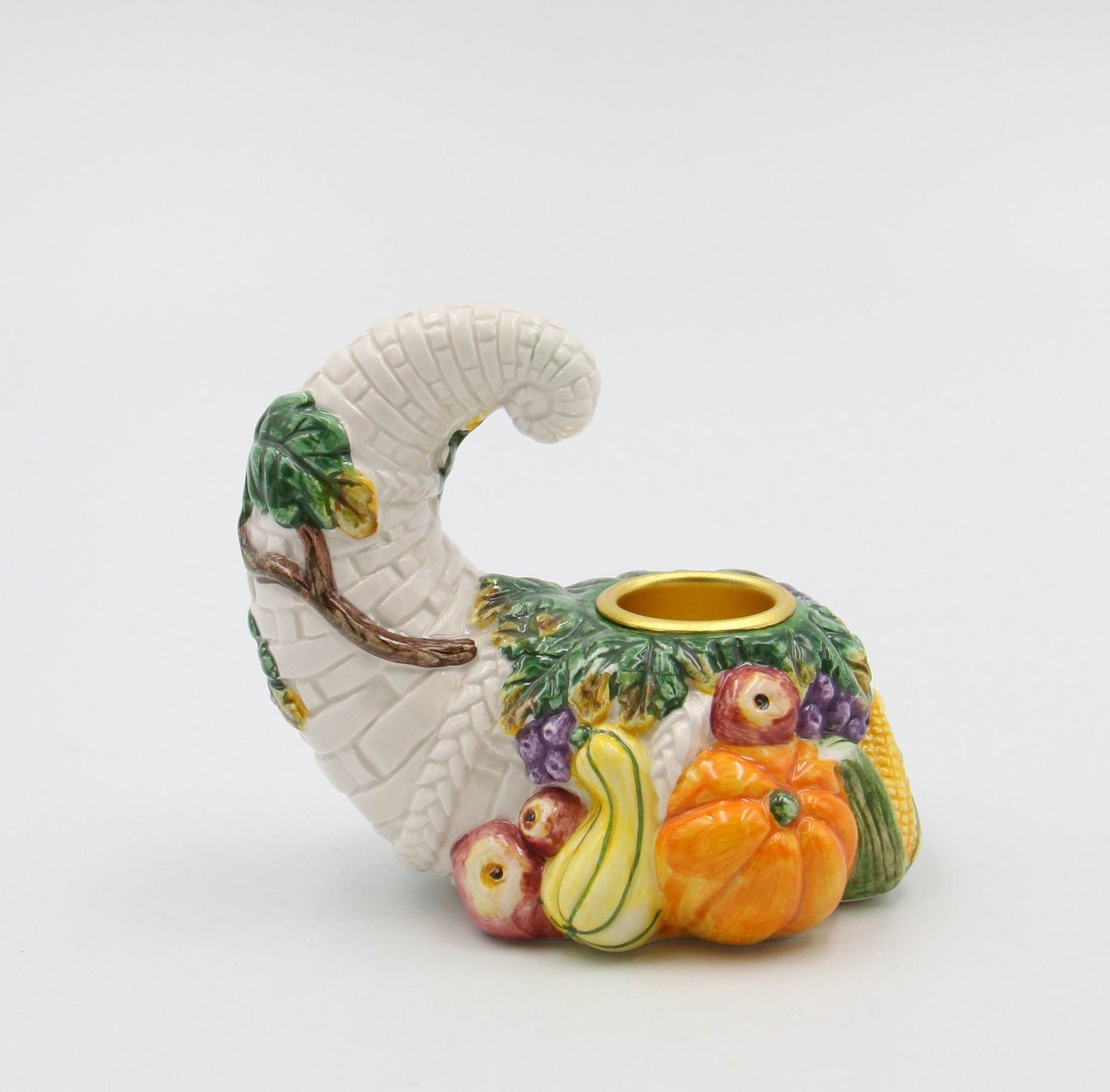 Ceramic Fall Harvest Candle Holder Home Décor Gift for Her Gift for Mom Farmhouse Kitchen Décor Fall Décor Thanksgiving