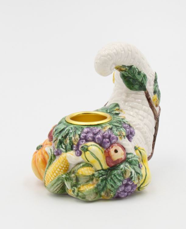 Ceramic Fall Harvest Candle Holder Home Décor Gift for Her Gift for Mom Farmhouse Kitchen Décor Fall Décor Thanksgiving