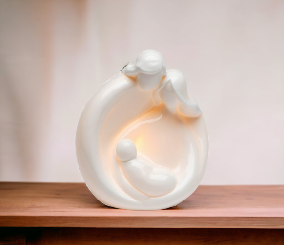 Ceramic Family Scene Night Light Home Decor Bedroom Decor Gift for Her Gift for Mom - Night Lights & Ambient Lighting