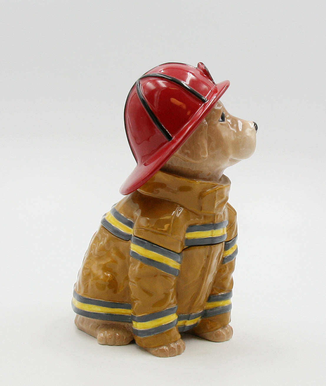 Ceramic Firefighter Dog Candy Jar Home Décor Gift for Her Gift for Mom Kitchen Décor Dog Lover Gift Pet Loss Gift