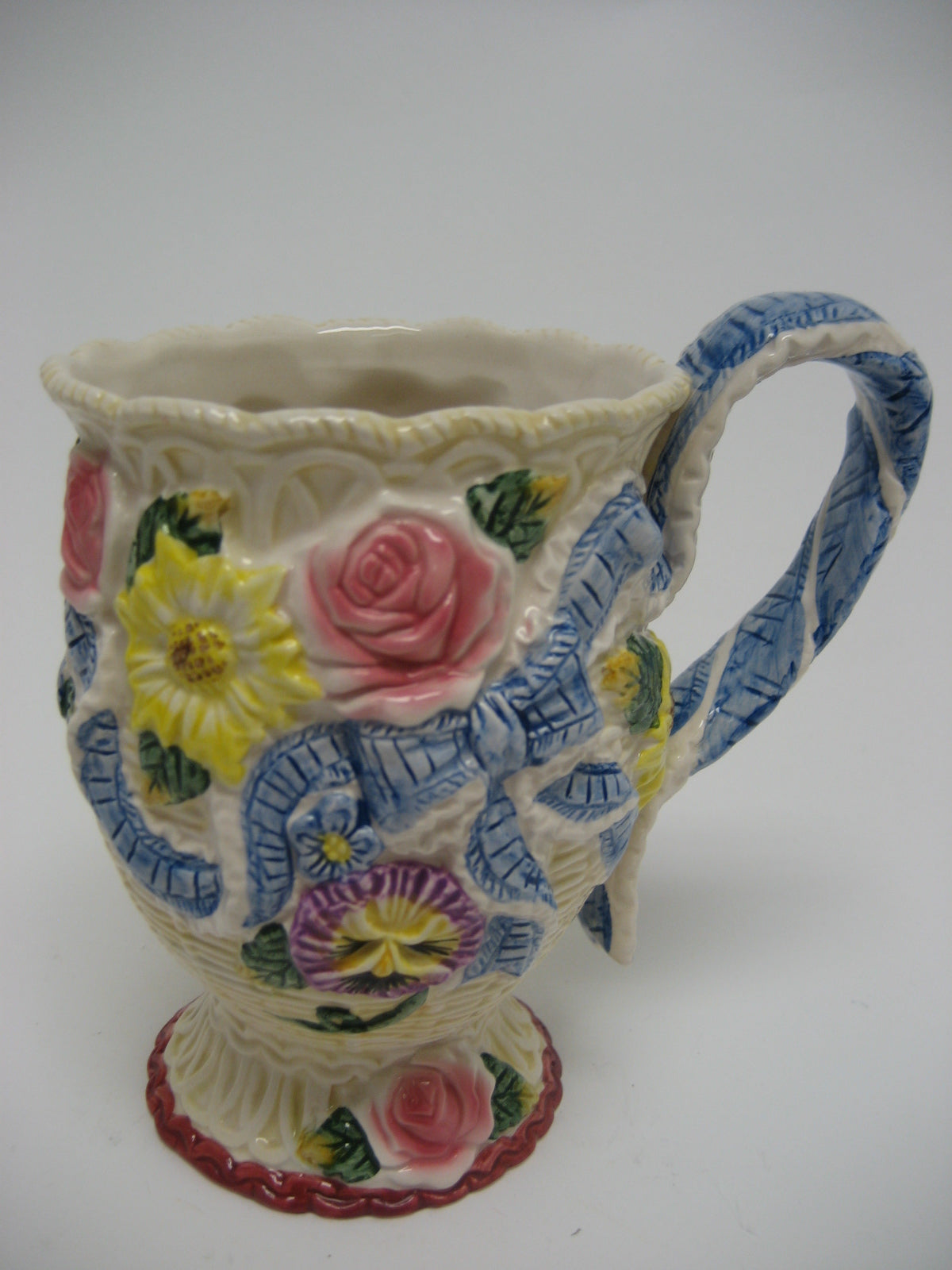 Ceramic Flower Mug Afternoon Tea Party Kitchen Decor Gift for Her Gift for Mom Vintage Decor - Mugs