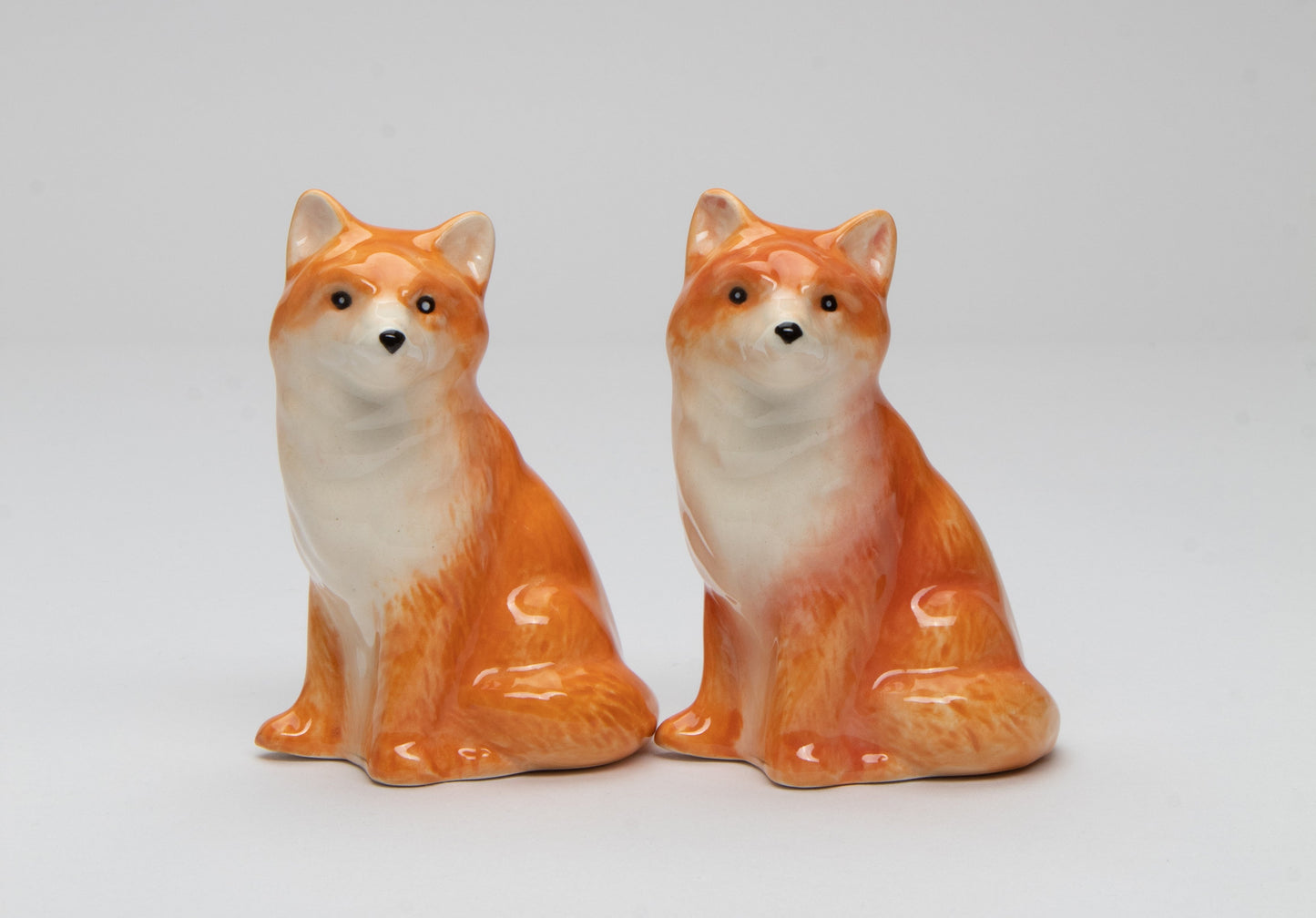 Ceramic Fox Salt and Pepper Shakers Home Décor Gift for Her Gift for Mom Kitchen Décor Nature Lover Gift - Salt &