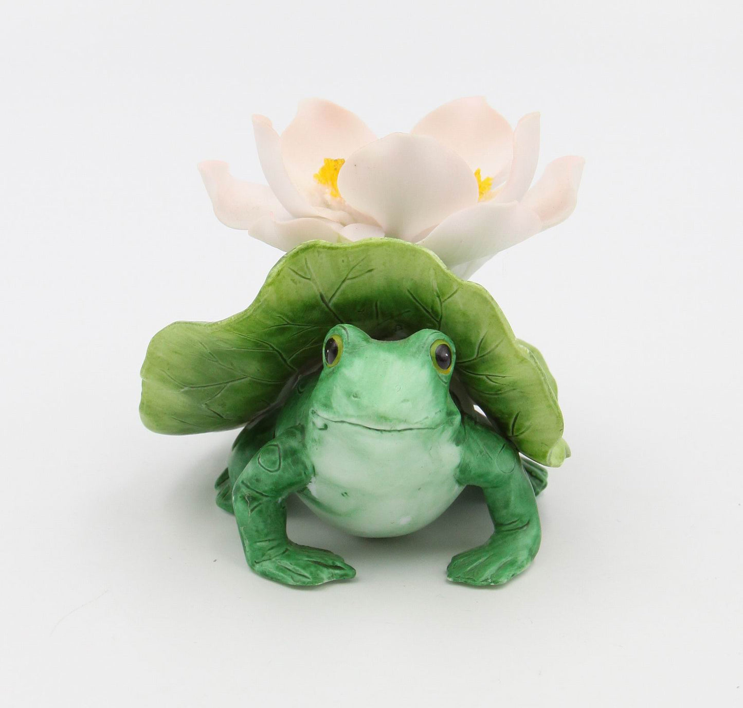 Ceramic Frogs and Flowers Candle Holder Home Décor Gift for Her Mom Spring Décor Cottagecore Nature Lover Gift - Candle
