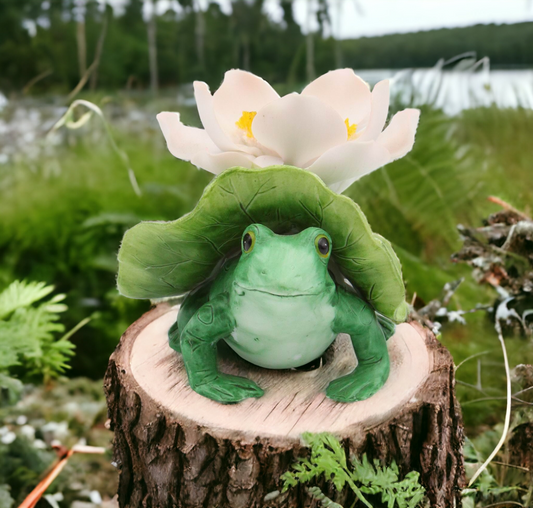 Ceramic Frogs and Flowers Candle Holder Home Décor Gift for Her Mom Spring Décor Cottagecore Nature Lover Gift - Candle