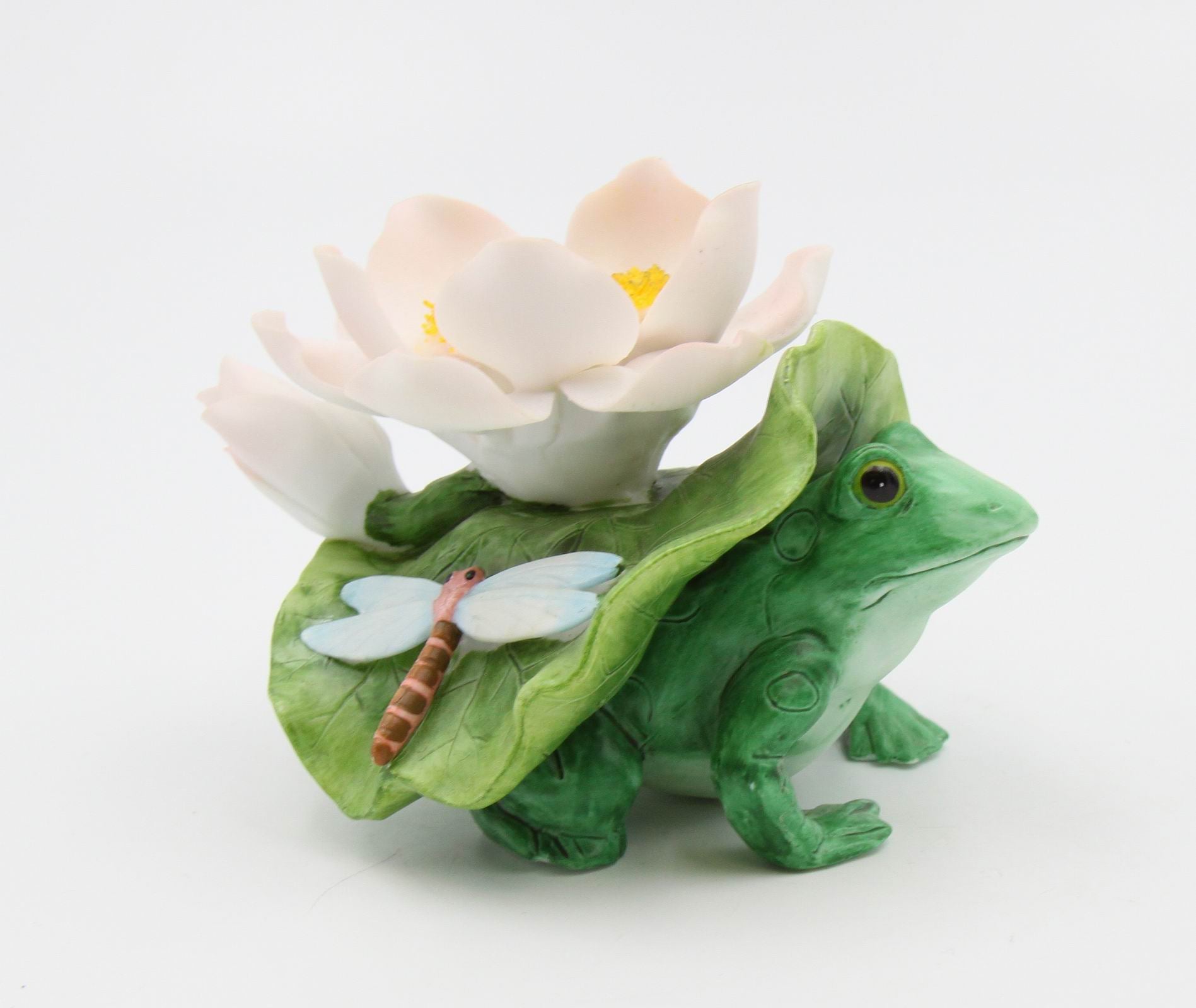 Ceramic Frogs and Flowers Candle Holder Home Décor Gift for Her Mom Spring Décor Cottagecore Nature Lover Gift - Candle