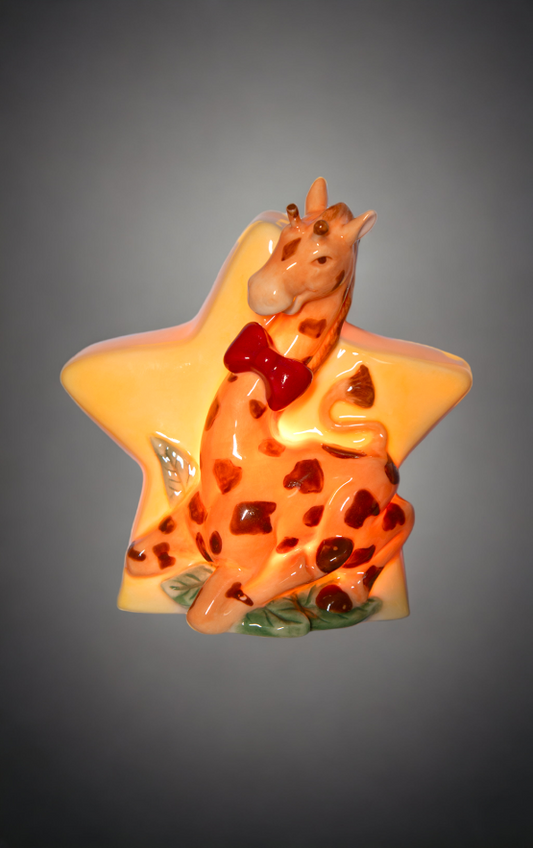 Ceramic Giraffe Plug-In Nightlight Home Décor Nursery Room Décor Baby Registry Gift Gift for New Parents - Night Lights