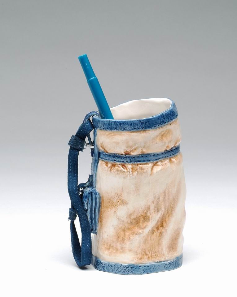 Ceramic Golf Bag Pen Holder or Mini Vase Gift for Him Gift for Dad Golfer Gift Office Decor Home Decor - pen holder