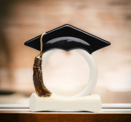 Ceramic Graduation Hat Photo Frame Home Decor Graduation Gift Proud Parents Office Decor - Picture Frames