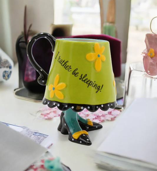 Ceramic Green Skirt Cup Afternoon Tea Cup Fancy Coffee Mug Kitchen Decor Cafe Decor Gift for Her - Mugs