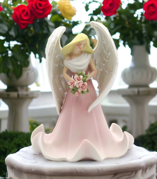Ceramic Guardian Angel Figurine Home Décor Religious Décor Religious Gift Church Décor Baptism Gift - Figurines