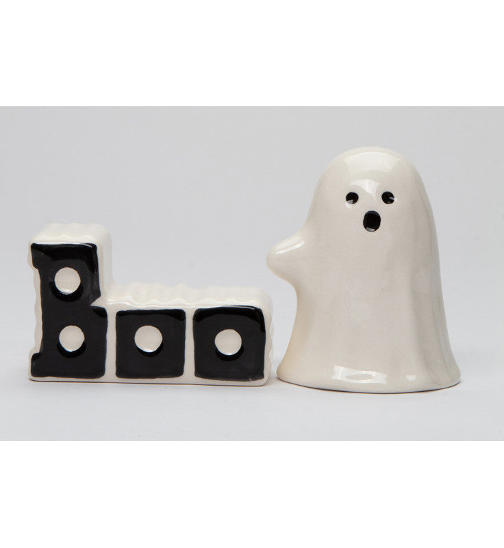 Ceramic Halloween Ghost And Boo Salt And Pepper Shakers Home Décor Gift for Her Gift for Mom Kitchen Décor Fall Décor