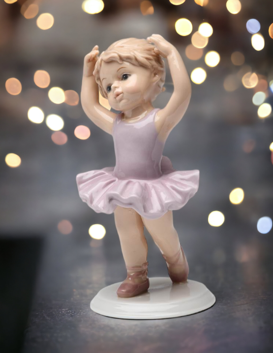 Ceramic Hands Up Ballet Girl Figurine Home Décor Gift for Her Gift for Daughter Gift for Ballerina Dancer - Figurines