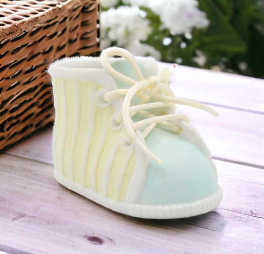 Ceramic High Top Bootie Figurine Home Décor Nursery Room Décor Baby Shower Gift - Figurine