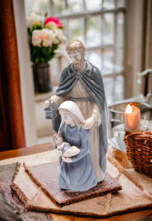 Ceramic Holy Family Nativity Figurine Christmas Décor Religious Décor Religious Gift Church Décor Baptism Gift Easter