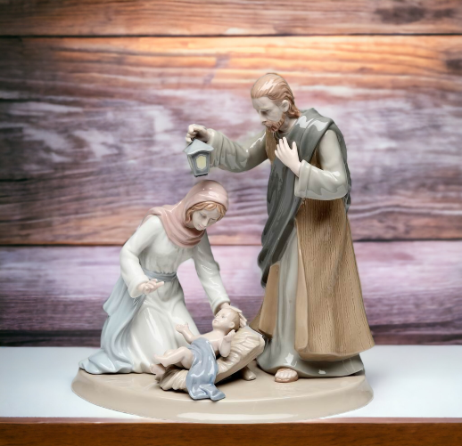 Ceramic Holy Family Nativity Figurine Christmas Décor Religious Décor Religious Gift Church Décor Baptism Gift Easter