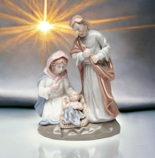 Ceramic Holy Family Nativity Figurine Christmas Décor Religious Décor Religious Gift Church Décor Baptism Gift Easter