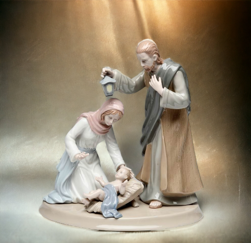 Ceramic Holy Family Nativity Figurine Christmas Décor Religious Décor Religious Gift Church Décor Baptism Gift Easter