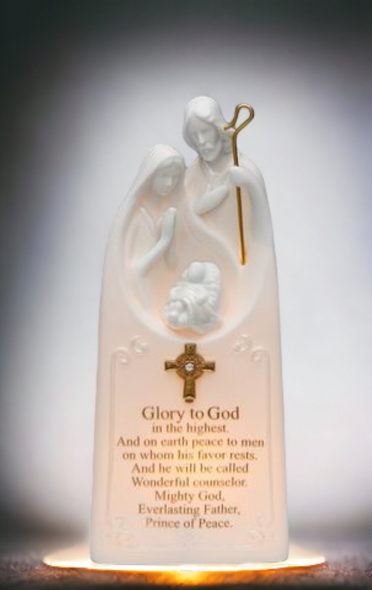Ceramic Holy Family Nativity Nightlight Home Décor Religious Décor Religious Gift Church Décor Baptism Gift - Night