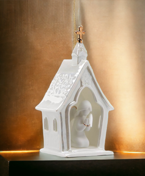 Ceramic House Of Worship Ornament Home Décor Religious Décor Religious Gift Church Décor Baptism Gift - Holiday