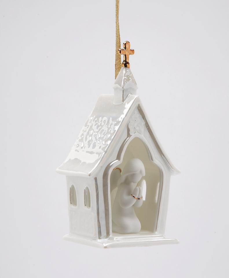Ceramic House Of Worship Ornament Home Décor Religious Décor Religious Gift Church Décor Baptism Gift - Holiday